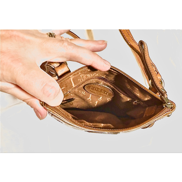 Fossil Leather Crossbody - Picture 8 of 10